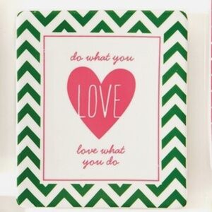 NEW TWO'S COMPANY CHIT CHAT DESK TRAY TRINKET DISH DO WHAT YOU LOVE